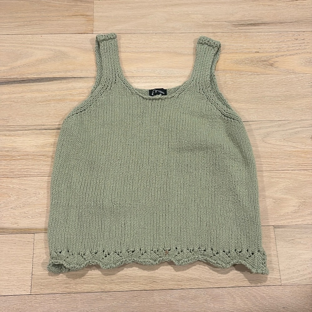 Art Class Green Knit Tank Top